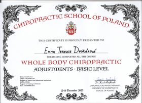 Certifikát – Emma Terezie Dvořáková