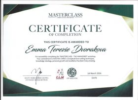 Certifikát – Emma Terezie Dvořáková