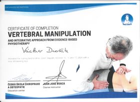 Certifikát – Václav Dvořák