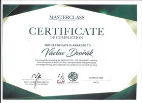 Certifikát – Václav Dvořák